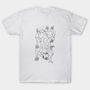 Abstract Bodies Drawing Improvisation #3 T-Shirt